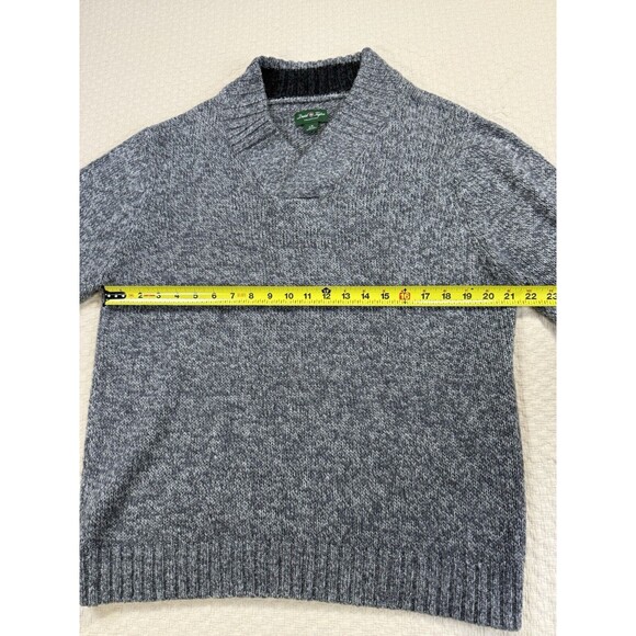 David Taylor Shawl Neck Sweater Long Sleeve Golf Pullover | Gray | Men's‎ Large - Picture 13 of 14